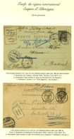 Lot De 2 Cartes Entier à 10c Adressées En Allemagne Avec étiquette ' INCONNU '. - TB. - 1876-1878 Sage (Tipo I)