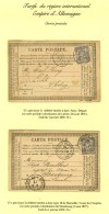 Lot De 2 Cartes Précurseurs Affranchies Avec N° 66 Et 77 Adressées à Lichte Et Strasbourg.... - 1876-1878 Sage (Type I)