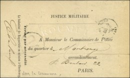 Càd T 16 CHERBOURG (48) 16 SEPT. 71 Sur Demande De Renseignement Adressée En Franchise à Paris... - Oorlog 1870