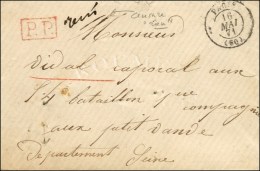 Càd PARIS (60) 16 MAI 71 + P.P. (R) Sur Lettre Adressée à Un Militaire Au Petit Vanve. Au... - Oorlog 1870