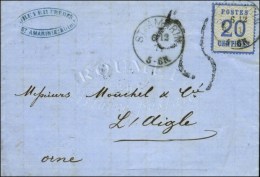 Càd ST AMARIN / Als. N° 6 Sur Lettre Pour Laigle (Orne), Taxe Tampon 25c. 1871. - TB. - Brieven En Documenten