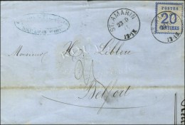 Càd ST AMARIN / Als. N° 6 Sur Lettre Pour Belfort, Taxe 25. 1871. - TB / SUP. - Brieven En Documenten