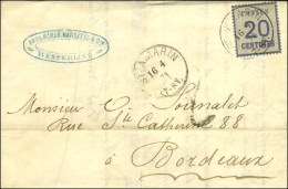 Càd ST AMARIN / Als. N° 6 Sur Lettre Pour Bordeaux, Taxe Tampon 2. 1871. - TB. - Brieven En Documenten