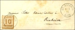Càd ST AMARIN / Als. N° 5 Sur Lettre Pour Rixheim. 1871. - SUP. - Brieven En Documenten