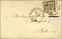 Càd STRASBOURG / Als. N° 7 Sur Lettre Pour La Suisse. 1871. - TB. - Brieven En Documenten
