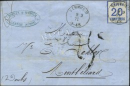 Càd SENNHEIM / Als. N° 6 Sur Lettre Pour Montbeliard, Taxe Tampon 25c. 1871. - TB / SUP. - Brieven En Documenten