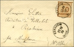 Càd SENNHEIM / Als. N° 5 Sur Lettre Pour Mulhouse. 1870. - SUP. - Brieven En Documenten