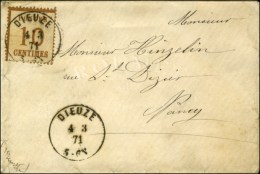 Càd DIEUZE / Als. N° 5 Sur Lettre Pour Nancy. 1871. - TB / SUP. - Brieven En Documenten