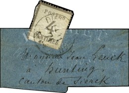 Càd DIEUZE / Als. N° 3 Sur Bande D'imprimé Pour Le Canton De Sierck. 1871. - TB. - R. - Brieven En Documenten