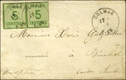Càd COLMAR / Als. N° 4 Paire Sur Lettre Pour Buderthal. 1871.  - TB. - Brieven En Documenten