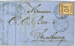 Càd BUCHSWEILLER / Als. N° 5 Sur Lettre Pour Strasbourg. 1871. - TB / SUP. - Lettres & Documents