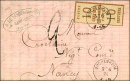 Càd BUCKENHEIM / Als. N° 5 Paire Sur Lettre Pour Nancy, Taxe Tampon 2. 1871. - TB / SUP. - Lettres & Documents