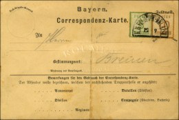 Càd Bavarois K. R. FELDPOST-RELAIS-II / Als. N° 4 + 5 Sur Carte De Correspondance Pour Bremen. - TB. -... - Cartas & Documentos