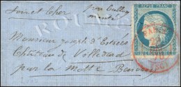 Càd Rouge PARIS SC 29 DEC. 70 / N° 37 Sur Lettre Petit Format Pour La Motte Beuvron (Loir Et Cher).... - Oorlog 1870