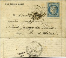 Etoile 1 / N° 37 Càd PARIS / PL. DE LA BOURSE 29 DEC. 70 Sur Lettre PAR BALLON MONTÉ Pour St... - Guerra De 1870