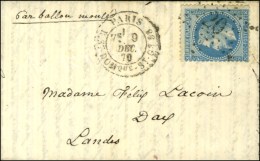 Etoile 20 / N° 29 Càd R. ST DOMque ST GN 58 9 DEC. 70 Sur Lettre Pour Dax. Au Verso Càd Ambulant... - Guerra De 1870