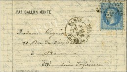 Etoile 1 / N° 29 Càd PARIS / PL. DE LA BOURSE 8 DEC. 70 Sur Lettre Pour Rouen (zone Occupée) Sans... - Oorlog 1870