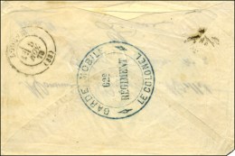 Grand Cachet Bleu GARDE MOBILE / 62° / REGIMENT / LE COLONEL Sur Enveloppe Sans Texte (timbre Poste Absent)... - Guerre De 1870