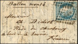 Lettre Avec Texte Daté De Paris Le 19 Octobre 1870 Sur Lettre Pour Un Marin '' à Bord De La Savoie ''... - Oorlog 1870