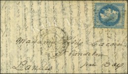 Etoile 1 / N° 29 Càd PARIS / PL. DE LA BOURSE 15 OCT. 70 Sur Lettre Pour St Pandelon, Au Verso... - Guerra Del 1870