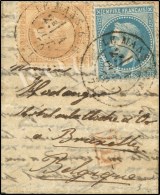 Lettre (petit Format) Avec Texte Daté De Paris Le 27 Septembre 1870 Pour Bruxelles. Càd LE MANS-GARE... - Oorlog 1870