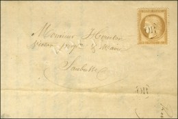 OR / N° 55 Sur Lettre Avec Texte Daté '' Rivière Le 7 Mars 1876 '' Adressée à... - 1871-1875 Cérès