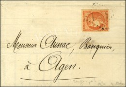 GC 4261 (Villeneuve Sur Lot) / N° 48 Nuance Rouge Pâle Sur Lettre Avec Texte Daté De Villeneuve... - 1870 Emisión De Bordeaux