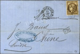 Losange ML 2° / N° 47 Brun Foncé Avec Variété 'R' Relié Au Cadre Càd... - 1870 Uitgave Van Bordeaux