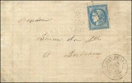 GC 3672 / N° 45 (bleu Outremer) Càd T 17 ST JEAN-DE-LUZ (64) Sur Lettre Pour Bordeaux. 1871. - TB. - R. ... - 1870 Uitgave Van Bordeaux