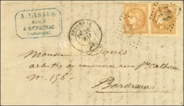 GC 447 / N° 43 Bistre Orange Paire Càd T 17 BERGERAC (23). 1871. - TB. - 1870 Emisión De Bordeaux