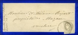 Càd T 24 ST SATURNIN LES AVIGNON (86) / N° 41 (pd) Sur Bande D'imprimé De Naissance Pour Mazan.... - 1870 Emisión De Bordeaux