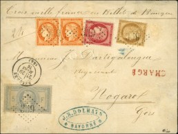 GC 359 / N° 33 + 38 Paire + 55 + 57 Càd T 17 BAYONNE (64) Sur Enveloppe Chargée Pour Nogaro.... - 1863-1870 Napoléon III Con Laureles