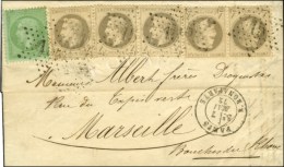 Etoile 15 / N° 27 (5) + 35 Càd PARIS / R. BONAPARTE. 1872. - TB / SUP. - R. - 1863-1870 Napoleon III With Laurels
