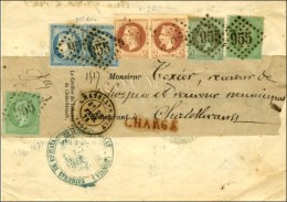 GC 955 / N° 25 + 26 Paire + 35 (2) + 60 (2) Càd T 17 CHATELLERAULT (80) Sur Lettre (incomplète)... - 1863-1870 Napoleone III Con Gli Allori