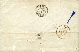 Bureau De Passe Rouge 99 (47) (Angers) Sur Lettre De Nantes Pour Chalonnes. 1866. - TB / SUP. - 1862 Napoleon III