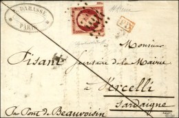Rouleau De Gros Points / N° 18 Exceptionnelle Nuance Velours Foncé, Superbes Marges Sur Lettre Avec... - 1853-1860 Napoleon III