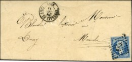 Losange CDS / N° 14 Càd LYON / CAMP DE SATHONAY Sur Lettre Avec Texe. 1862. - TB. - R. - 1853-1860 Napoleone III