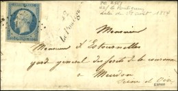 PC 2561 / N° 14 Càd T 15 LE CROISIC (42) Cursive 42 / Le Pouliguen Sur Lettre Avec Texte Pour Meudon. Au... - 1853-1860 Napoleon III