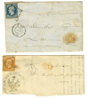 PC 2306 / N° 14 Càd T 15 NOYON (58) Sur Lettre Avec Texte En Double Port Local Pour Varesnes. A... - 1853-1860 Napoléon III