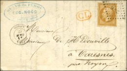 PC 2306 / N° 13 Càd T 15 NOYON (58) Sur Lettre Avec Texte En Port Local Pour Varesnes. A Coté... - 1853-1860 Napoléon III