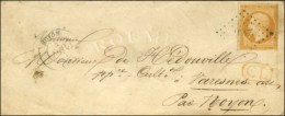 PC 2306 / N° 13 Càd T 15 NOYON (58) Sur Lettre En Port Local Pour Varesnes. A Coté Cachet Rouge... - 1853-1860 Napoléon III