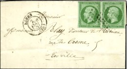 PC 2738 / N° 12 (2) Belles Marges Et Belle Nuance Càd T 15 ROUEN (74) Sur Lettre Locale Avec Texte... - 1853-1860 Napoleon III