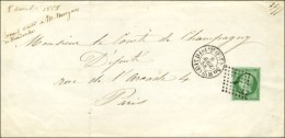 Losange F / N° 12 Cachet De Distribution F Sur Imprimé Pour Paris. 1858. - SUP. - 1853-1860 Napoleone III