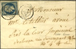 Càd T 15 FORGES (74) / N° 10 (pd) Sur Lettre Pour Rouen. Exceptionnelle Frappe Du Càd Sur 25c.... - 1852 Louis-Napoléon