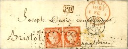 Rouleau De Gros Points / N° 5 Paire (1 Ex. Pd) Càd PARIS (60) Sur Lettre Pour L'Angleterre. 1853. - TB.... - 1849-1850 Ceres