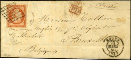 Grille / N° 5 (belles Marges) Càd T 15 ROUEN (74) Sur Lettre Avec Texte Pour Bruxelles. 1850. - TB /... - 1849-1850 Ceres