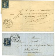 Lot De 2 Lettres Affranchies N° 4 Avec Càd T 14 MARCKOLSHEIM (67) (grille 1850 Et PC 1852). - TB / SUP. ... - 1849-1850 Cérès