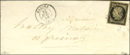 PC 1851 / N° 3 Càd T 15 MAMERS (71). 1859. Rarissime Usage Tardif Du 20c. Noir Dans La Période Du... - 1849-1850 Cérès