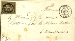 Grille / N° 3 Nuance Chamois Càd PARIS (60). 1850. - TB. - R. - 1849-1850 Ceres