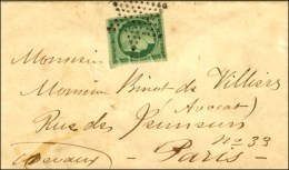 Etoile / N° 2 Vert Foncé Sur Lettre De Paris Pour Paris. Au Verso, Càd D'arrivée 27 JUIL.... - 1849-1850 Ceres